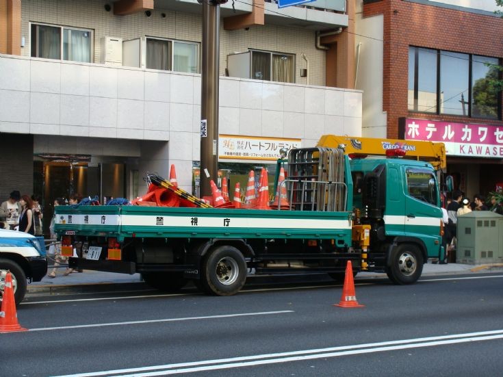 Hino transportation truck Tokyo police