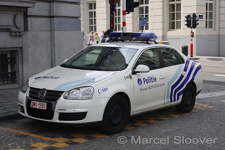 Volkswagen Jetta Politie Brussel Patrolcar 540 IMI591 from the Police 