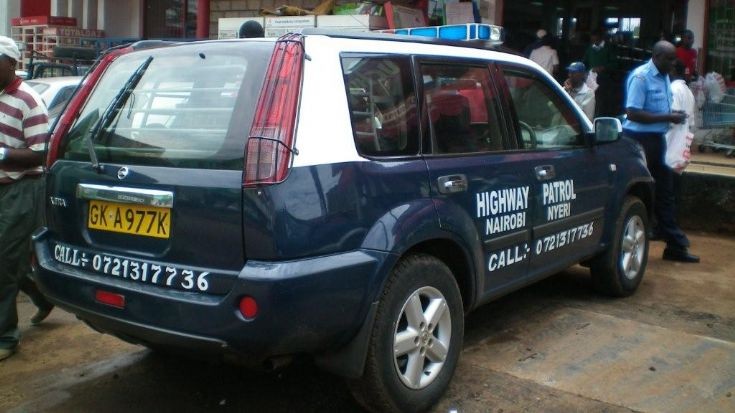 Nairobi Higway Patrol Nissan back