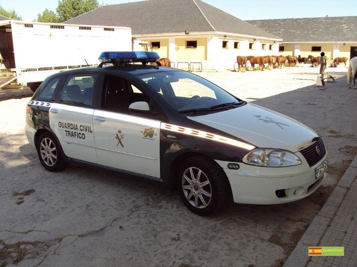 Fiat Croma of the Guardia Civil Trafico seen here parked in Spain 2009