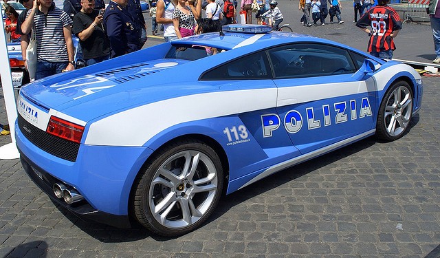 Police Car Photos Lamborghini Gallardo Polizia Italiana 640x375px