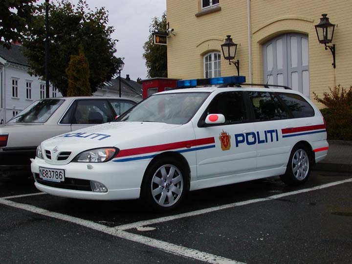 Politi Norway Nissan police car This patrolcar from the Norwegian police I