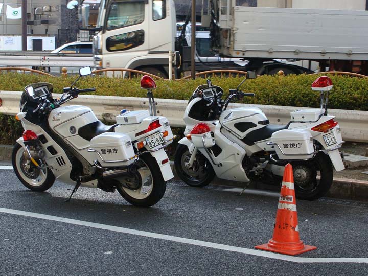 Tokyo Police Department Honda motorcycles