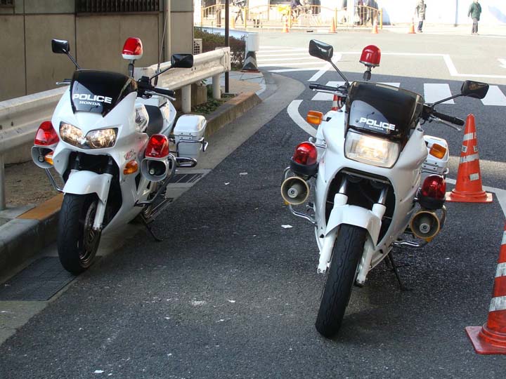 Tokyo Police Department Honda motorcycles