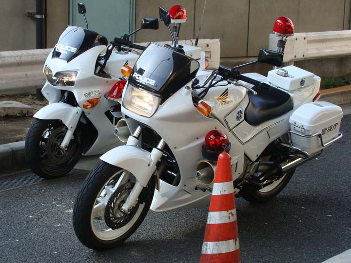 Tokyo Police Department Honda motorcycles